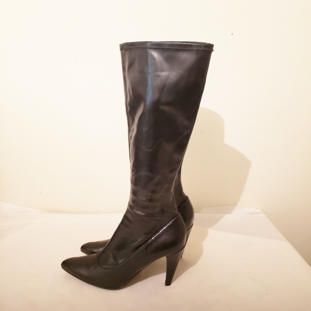 Nine West Black Tall Boots Size 7.5